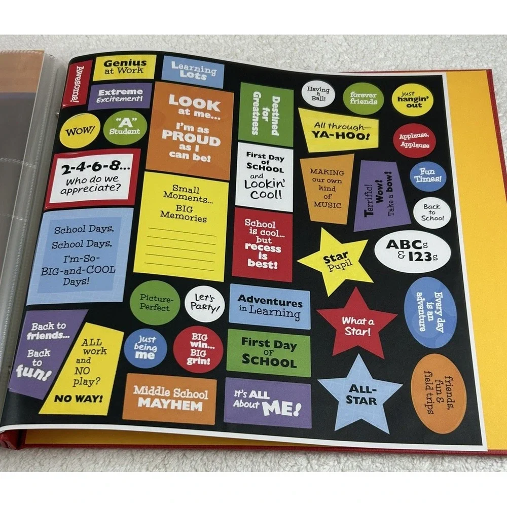 NIB Hallmark School Years (K-12) Instant Scrapbook 20 Designed Pages 12